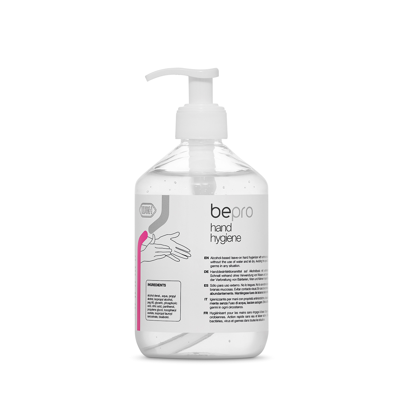 BePro Hand Hygiene 500 ml Flasche mit Spender 
