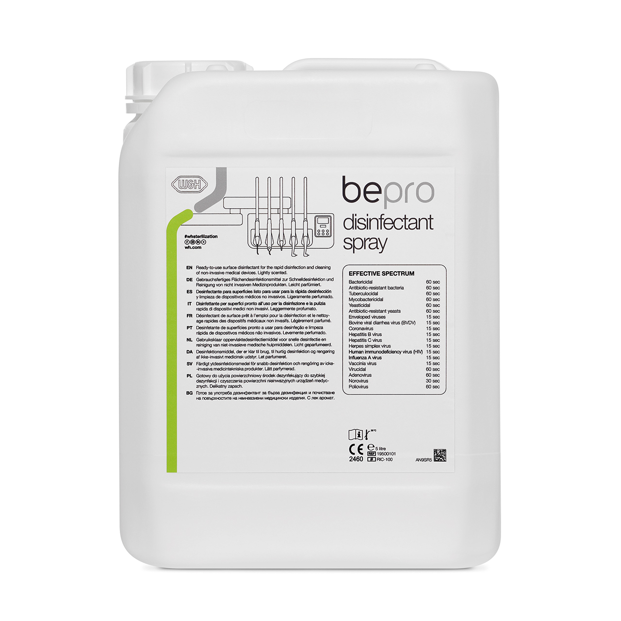 BePro Disinfectant Spray 5 Liter- Nachfüllkanister (Flächendesinfektionsmittel)