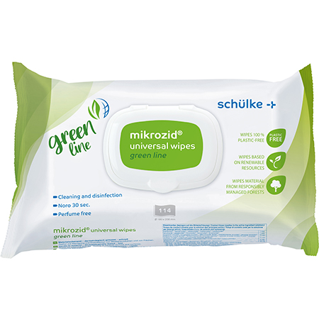 mikrozid® universal wipes green line* Softpack - 114 Tücher/Pack - Tuchgrösse 18 x 20 cm